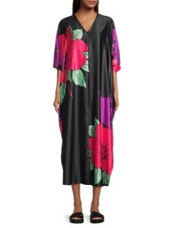 Natori Exotica Oversized Floral Midi-Dress -Hot Sale Natori Store unnamed file 108