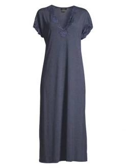 Natori Zen Floral Gown Blue