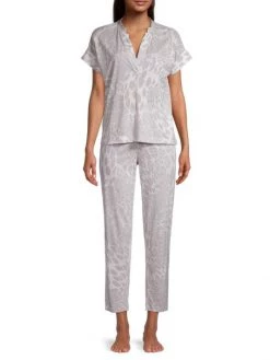 Natori 2-Piece Leopard-Print Cotton Pajama Set -Hot Sale Natori Store unnamed file 183