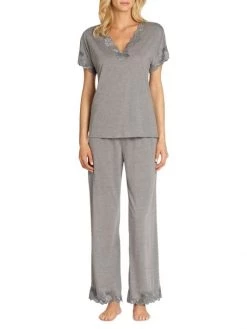 Natori Zen Floral Jersey Pajamas Grey -Hot Sale Natori Store unnamed file 2