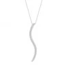 Natori Shangri-La 14K White Gold & Diamond Medium Brushstroke Pendant Necklace