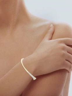 Natori Shangri-La 14K Gold & Diamond Brushstroke Bracelet -Hot Sale Natori Store unnamed file 253