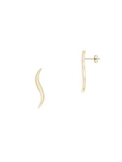 Natori Shangri-La 14K Yellow Gold Brushstroke Drop Earrings