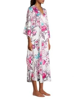 Natori Floral Satin Caftan -Hot Sale Natori Store unnamed file 342