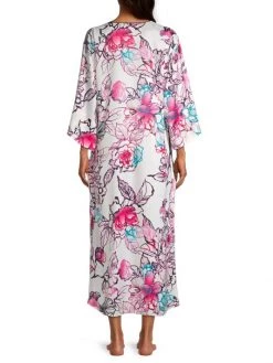 Natori Floral Satin Caftan -Hot Sale Natori Store unnamed file 343