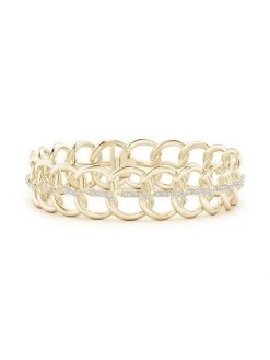 Natori Shangri-La 14K Gold & Diamond Curb Chain Bracelet