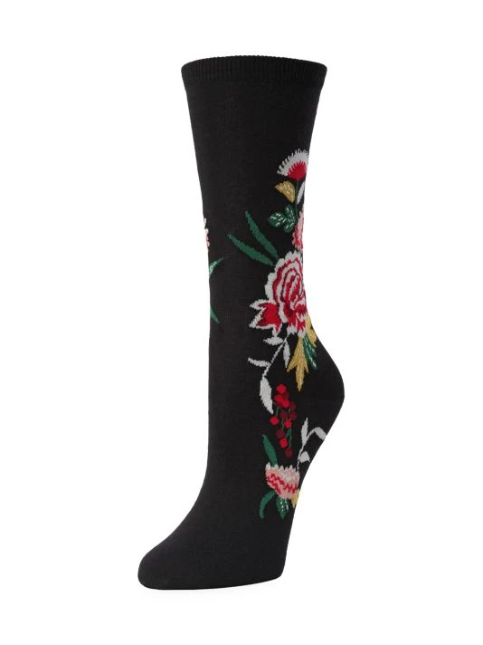 Natori Midnight Garden Crew Socks 2 Natori Midnight Garden Crew Socks