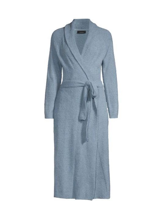 Natori Serenity Knit Long Robe Windy Blue 6 Natori Serenity Knit Long Robe Windy Blue - Image 4