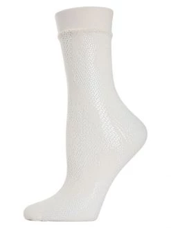 Natori Plume Lace Net Crew Socks