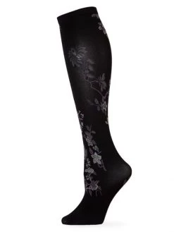 Natori Winter Blossom Floral Knee-High Stockings
