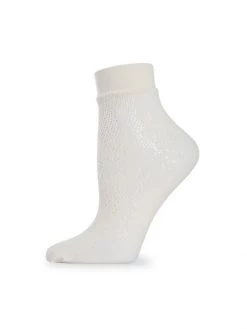 Natori Floral Burnout Net Shortie Socks Ivory -Hot Sale Natori Store unnamed file 515