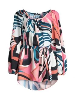 Natori Papillon Peasant Blouse