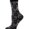 Natori Woven Geo Crew Socks