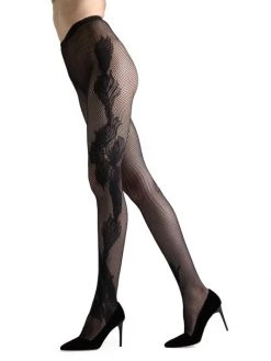 Natori Peacock Fashion Feather Net Tights