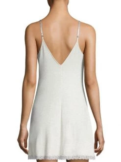 Natori Feather Essential Lace Trimmed Chemise Light Heather Grey -Hot Sale Natori Store unnamed file 63
