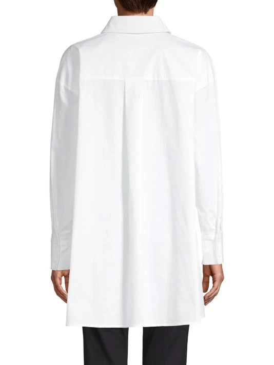 Natori Cotton Poplin Button-Front Top 7 Natori Cotton Poplin Button-Front Top - Image 5