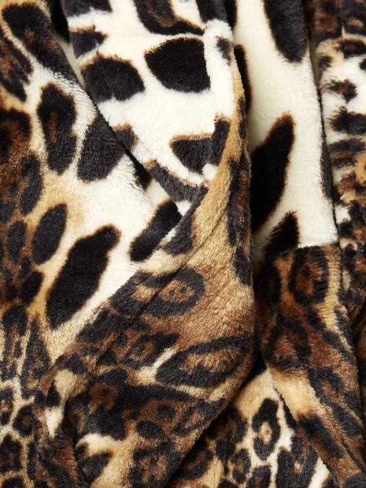 Natori Chestnut Leopard Print Plush Robe Cheetah 8 Natori Chestnut Leopard Print Plush Robe Cheetah - Image 6