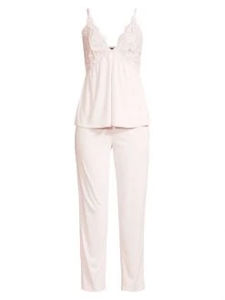 Natori Two-Piece Lace Detail Cami Pajama Set Rosette -Hot Sale Natori Store unnamed file 712