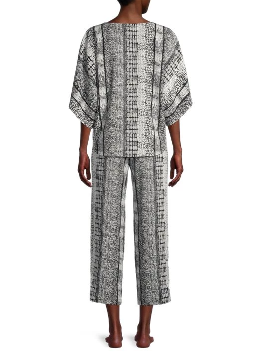 Natori Satin Animal Print Pajama Set 7 Natori Satin Animal Print Pajama Set - Image 5