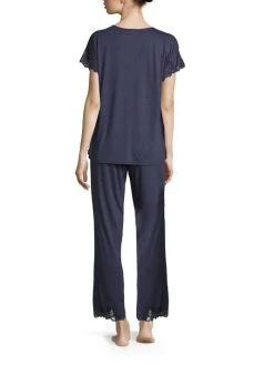 Natori Zen Floral Pajama Set Night Blue -Hot Sale Natori Store unnamed file 75