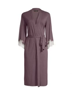 Natori Luxe Shangri-La Robe Dark Plum -Hot Sale Natori Store unnamed file 753