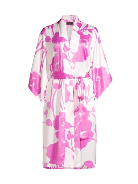 Natori Floral Satin Robe 3 Natori Floral Satin Robe