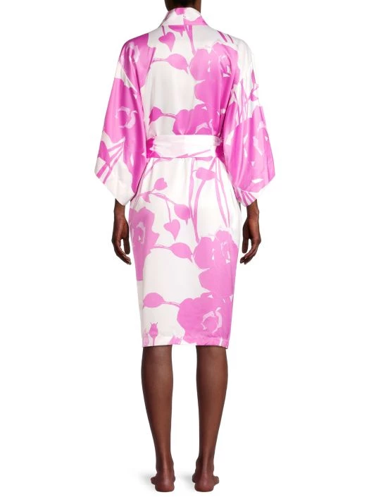 Natori Floral Satin Robe 7 Natori Floral Satin Robe - Image 5