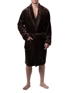 Natori Kinhin Cozy Robe For Men Espresso