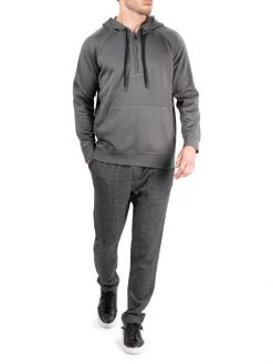 Natori Sathya Quarter-Zip Hoodie Sweatshirt For Men Volcanic Ash
