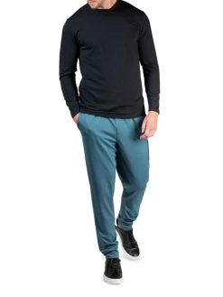 Natori Buji Long-Sleeve T-Shirt For Men Caviar -Hot Sale Natori Store unnamed file 822