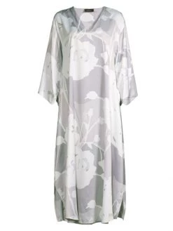 Natori Oversized Floral Satin Nightgown