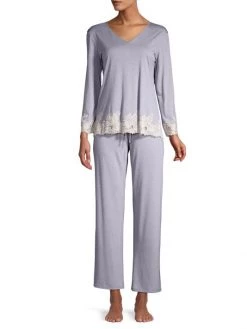 Natori Luxe Shangri La Two-Piece Pajama Set Grey -Hot Sale Natori Store unnamed file 842