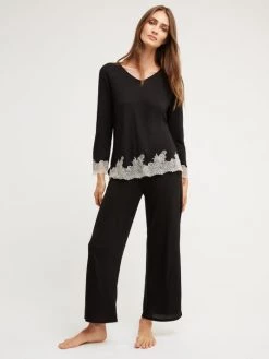 Natori Luxe Shangri La Two-Piece Pajama Set Grey -Hot Sale Natori Store unnamed file 847