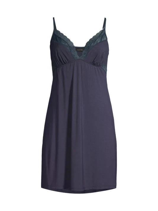Natori Lace & Sheer Trim Chemise Windy Blue 6 Natori Lace & Sheer Trim Chemise Windy Blue - Image 4