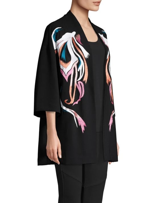 Natori Solid Crepe Embroidered Topper 6 Natori Solid Crepe Embroidered Topper - Image 4