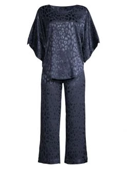 Natori Decadence Animal-Print Satin 2-Piece Pajama Set Midnight Navy 7 Natori Decadence Animal-Print Satin 2-Piece Pajama Set Midnight Navy -Hot Sale Natori Store unnamed file 95